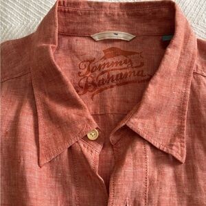 Tommy Bahama Red Linen Casual Shirt